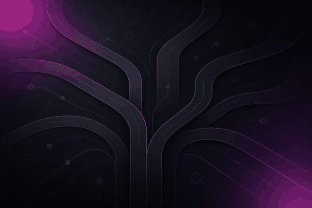 Abstract branching pathways representing career category hubs